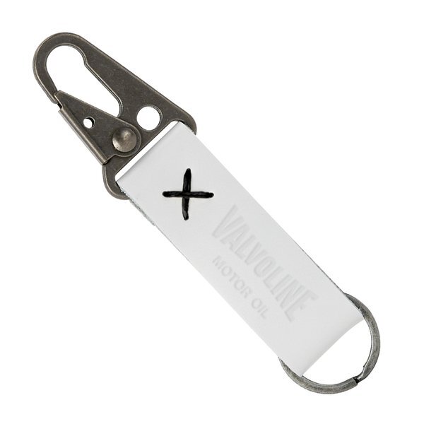 Busker Leather Keychain w/ Antique Nickel Carabiner