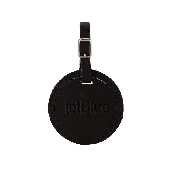 Culver Round Leather Luggage Tag
