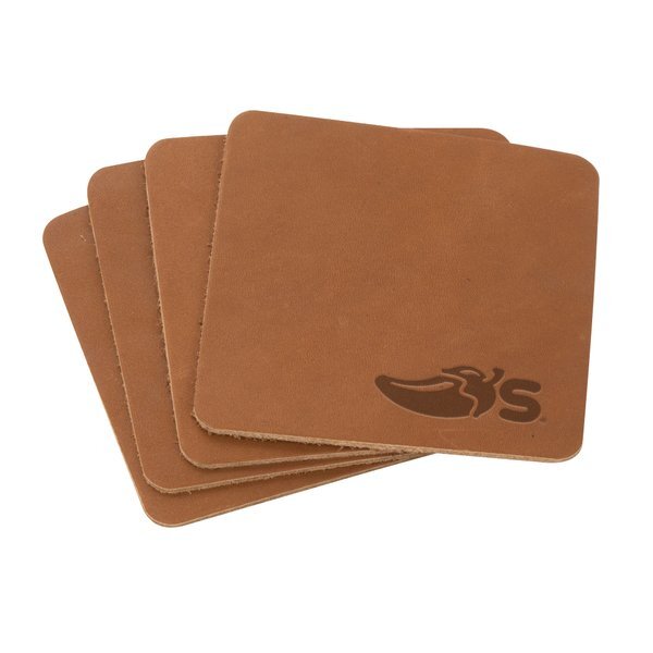 Tanner Leather Coaster, Set of 4