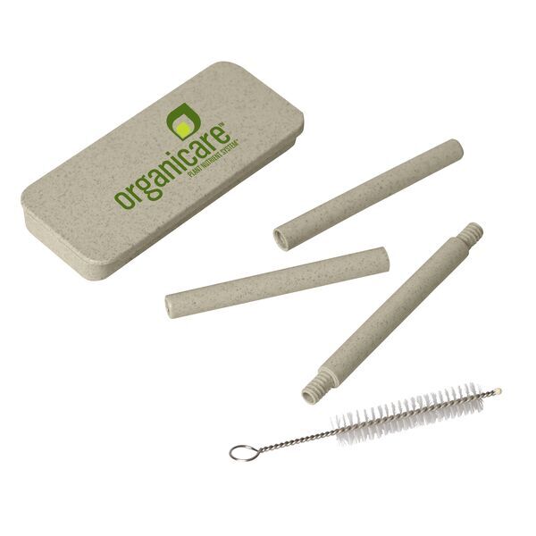 Eco-Friendly Wheat Straw Pocket Reusable Straw Kit