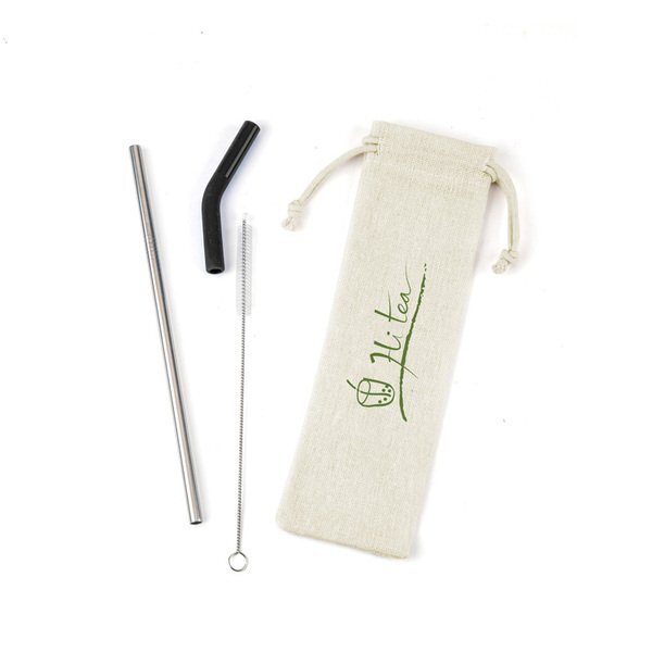 Reusable Stainless Steel Straw Set