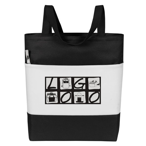 Color Panel Polyester Convention Tote
