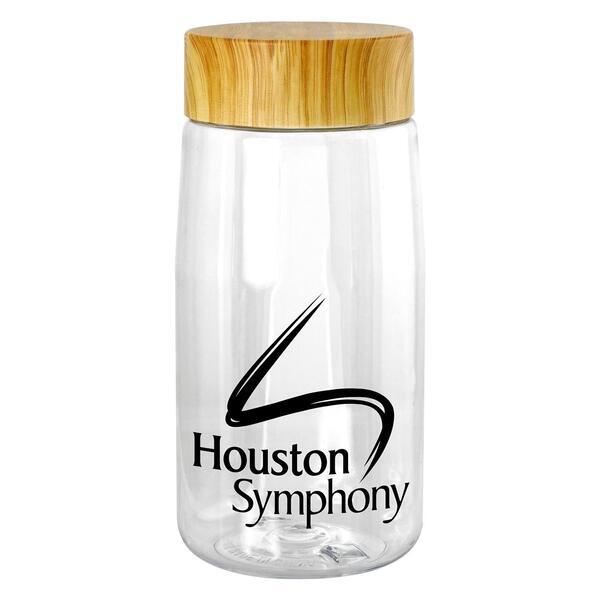 Bamboo Lid Water Bottle, 18oz.