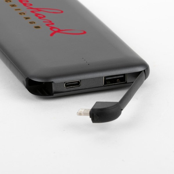 Volt UL Listed Built-In Cable Powerbank, 10,000mAh