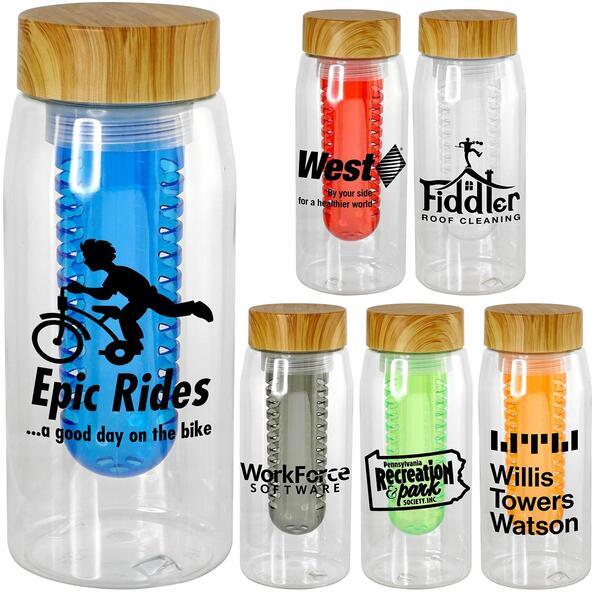 Bamboo Lid Bottle w/ Colorful Infuser, 25oz.