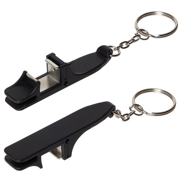 Pop 'N Prop Bottle Opener Key Ring w/ Phone Stand