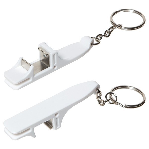 Pop 'N Prop Bottle Opener Key Ring w/ Phone Stand