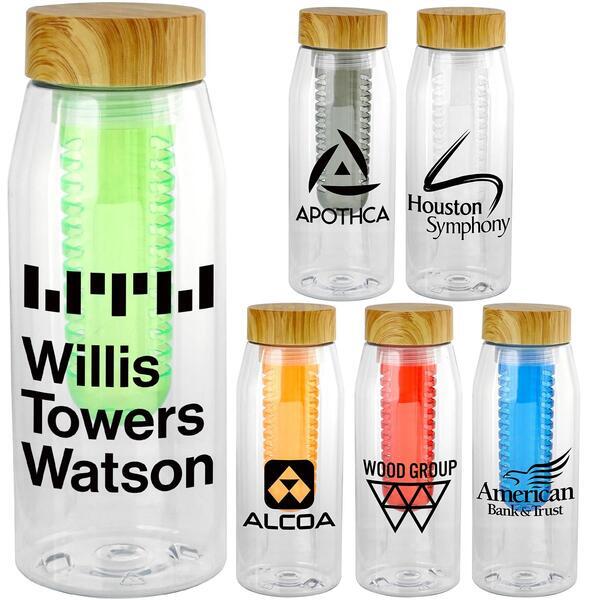 Bamboo Lid Bottle w/ Colorful Infuser, 32oz.
