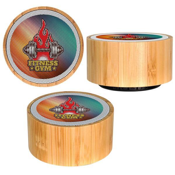 Bamboo Wireless Hockey Puck Bluetooth Speaker