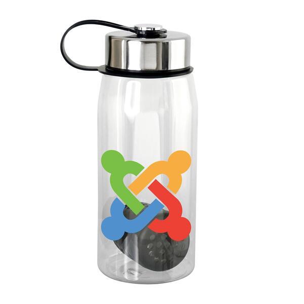 Metal Lanyard Lid Bottle w/ Colorful Floating Infuser, 25oz.