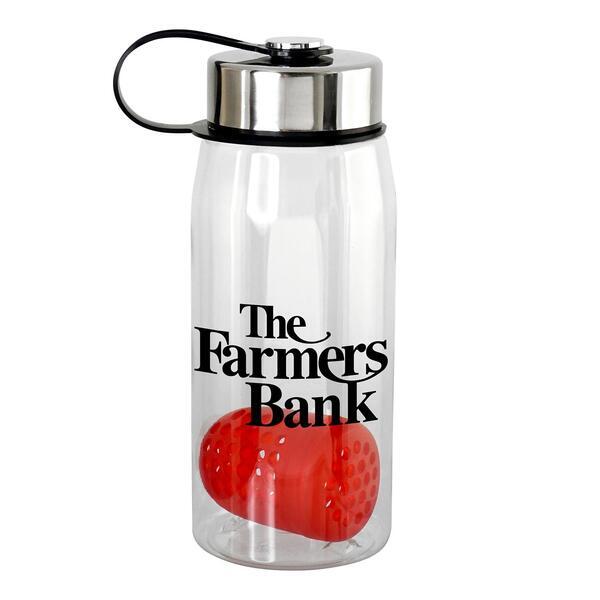 Metal Lanyard Lid Bottle w/ Colorful Floating Infuser, 25oz.