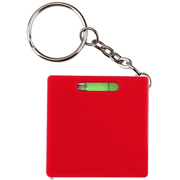 Square Tape Measure Level Key Chain