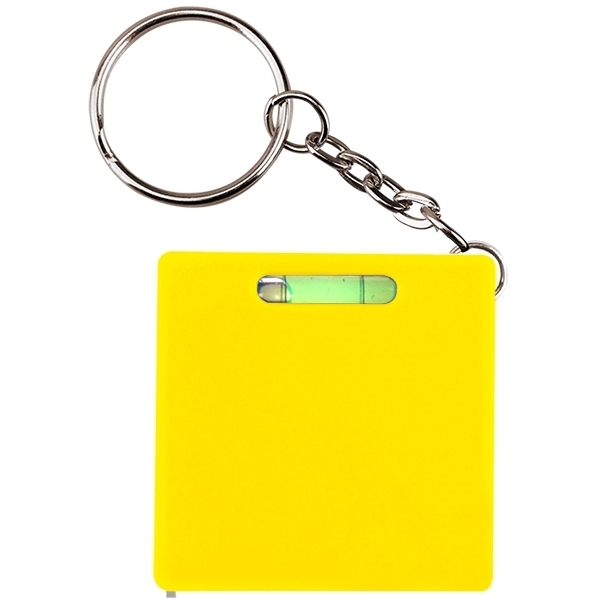 Square Tape Measure Level Key Chain