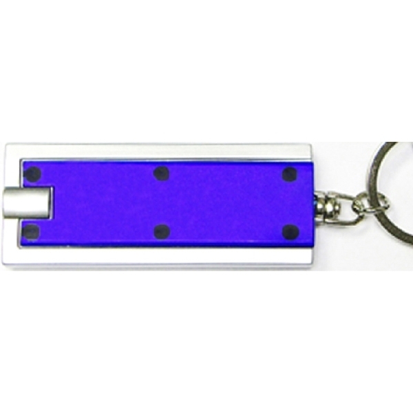 Translucent Rectangular LED Key Chain