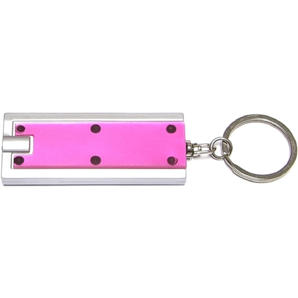 Translucent Rectangular LED Key Chain