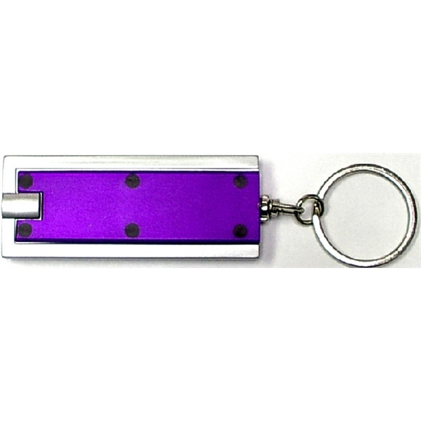 Translucent Rectangular LED Key Chain
