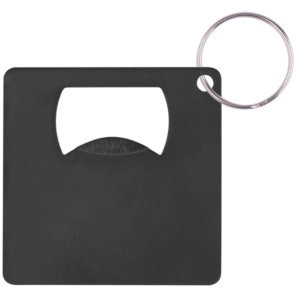 Square Aluminum Bottle Opener Key Chain