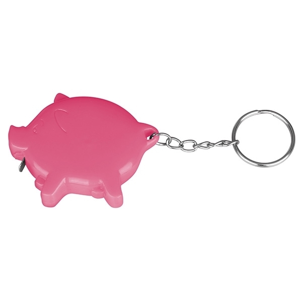Pig Tape Measure Key Chain
