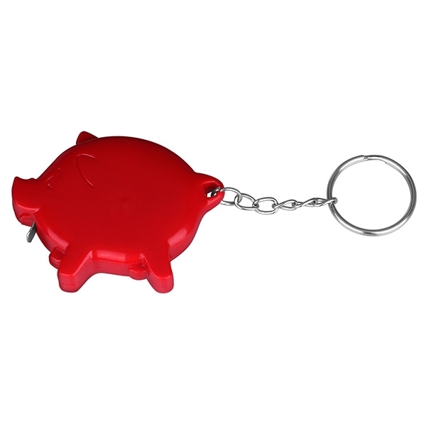 Pig Tape Measure Key Chain