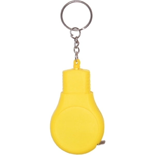 Light Bulb Tape Measure Key Chain