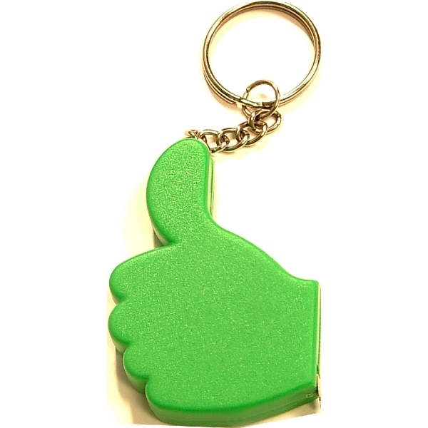 Thumbs Up Tape Measure Key Chain
