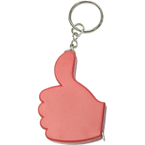 Thumbs Up Tape Measure Key Chain