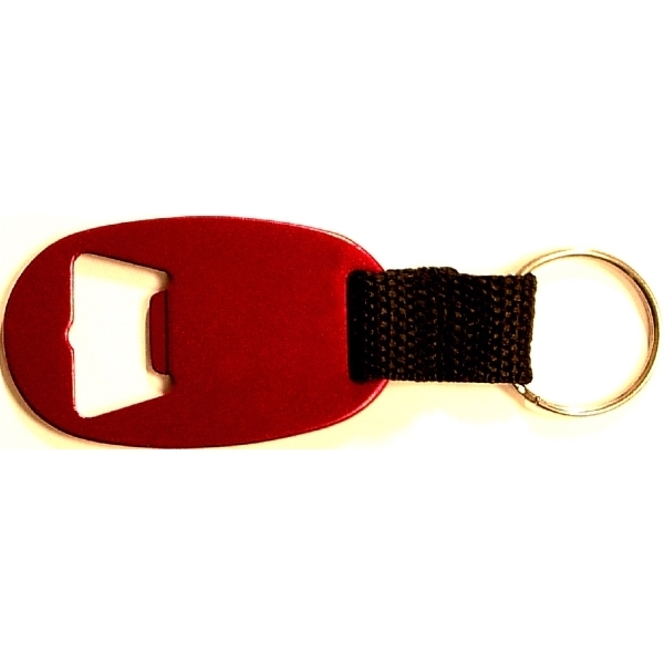 Aluminum Bottle Opener Strap Key Ring