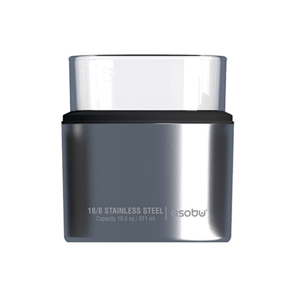 Asobu® Stainless Steel On the Rocks Kuzie & Old Fashioned Glass, 10.5oz.