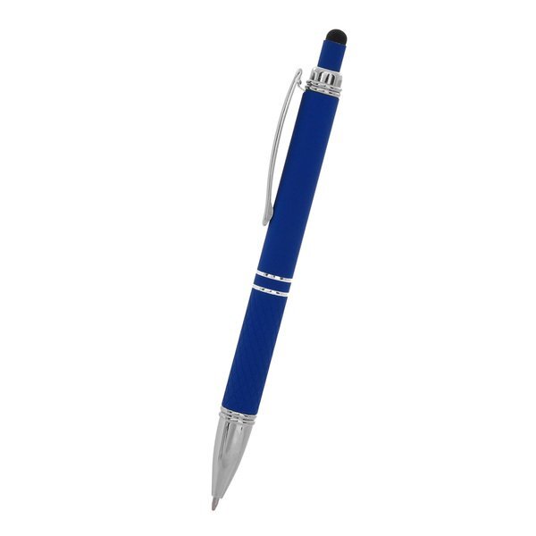 Quilted Rubberized Aluminum Stylus Pen