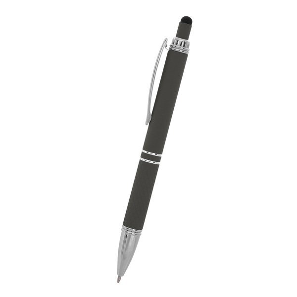Quilted Rubberized Aluminum Stylus Pen