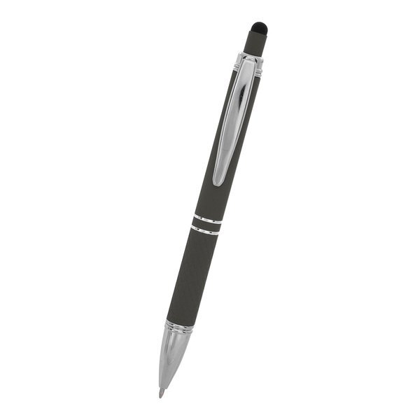 Quilted Rubberized Aluminum Stylus Pen