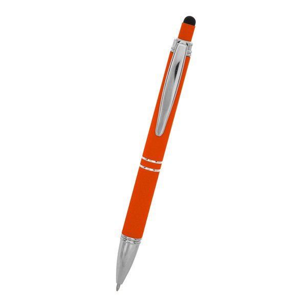 Quilted Rubberized Aluminum Stylus Pen