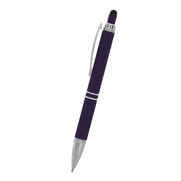 Quilted Rubberized Aluminum Stylus Pen