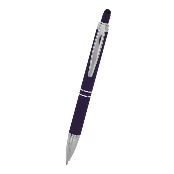 Quilted Rubberized Aluminum Stylus Pen