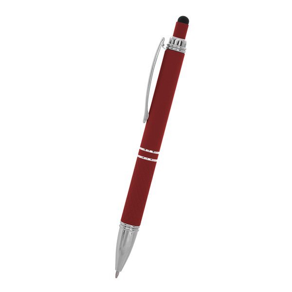 Quilted Rubberized Aluminum Stylus Pen