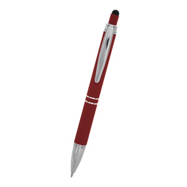 Quilted Rubberized Aluminum Stylus Pen