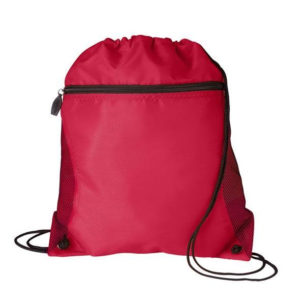 Mesh Pocket Oxford Drawcord Tote