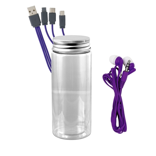 Cable Ear Bud Set in Bottle