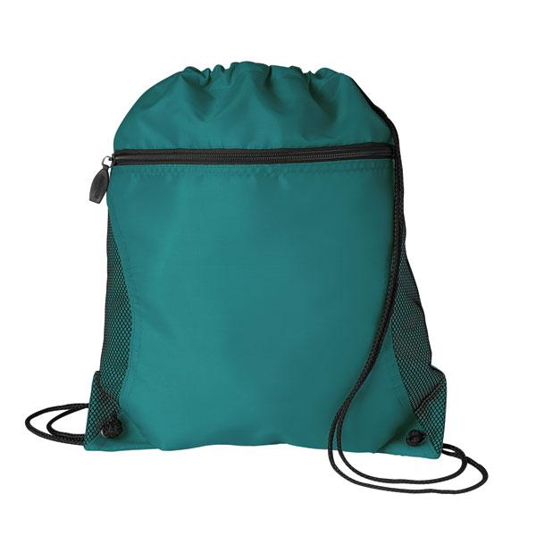 Mesh Pocket Oxford Drawcord Tote