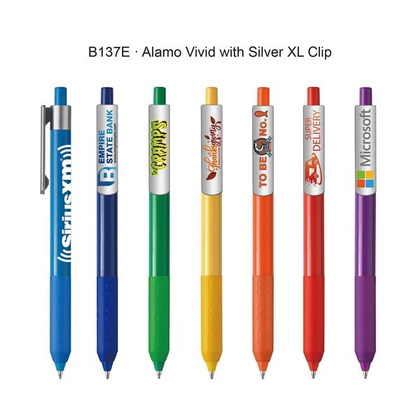 Alamo Vivid Retractable Pen w/ Full Color XL Clip