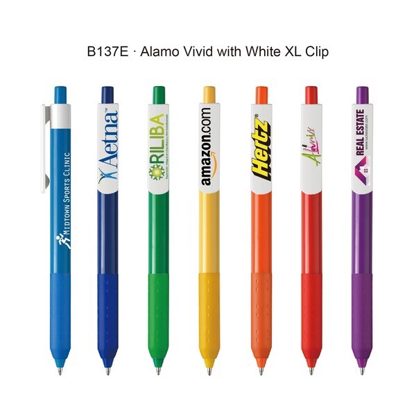 Alamo Vivid Retractable Pen w/ Full Color XL Clip