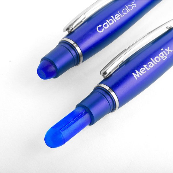 Curvaceous Metallic Stylus Highlighter Pen