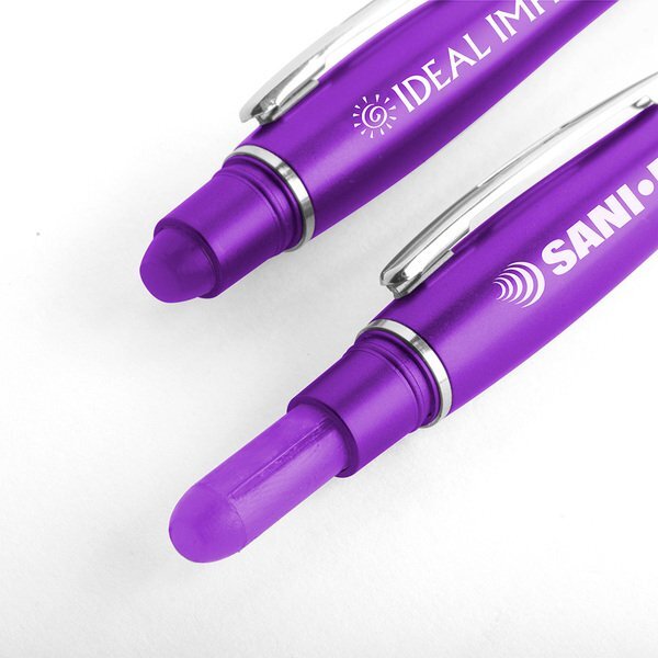 Curvaceous Metallic Stylus Highlighter Pen