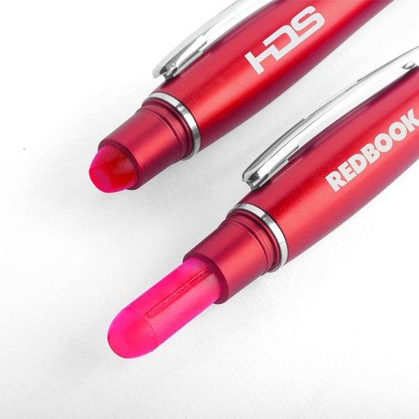 Curvaceous Metallic Stylus Highlighter Pen