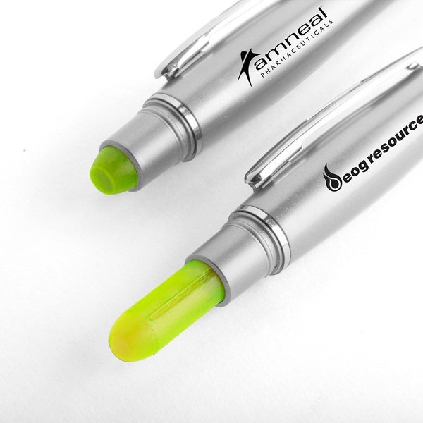 Curvaceous Metallic Stylus Highlighter Pen
