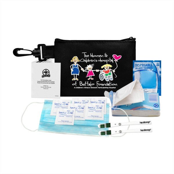 Flu First Aid Kit in Pouch, 12 pieces