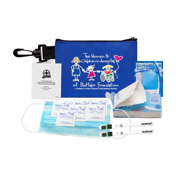 Flu First Aid Kit in Pouch, 12 pieces