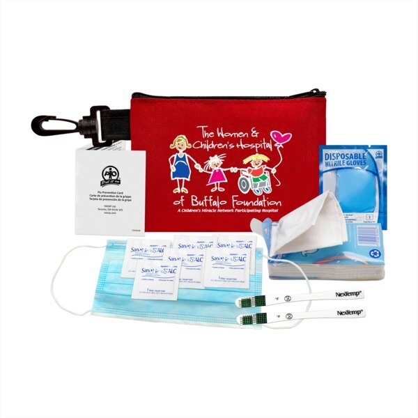 Flu First Aid Kit in Pouch, 12 pieces