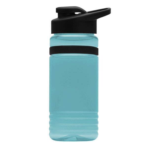 UpCycle rPET Bottle w/ Drink Thru Lid & Grip Band, 20oz.
