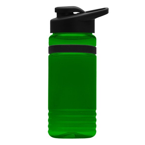 UpCycle rPET Bottle w/ Drink Thru Lid & Grip Band, 20oz.